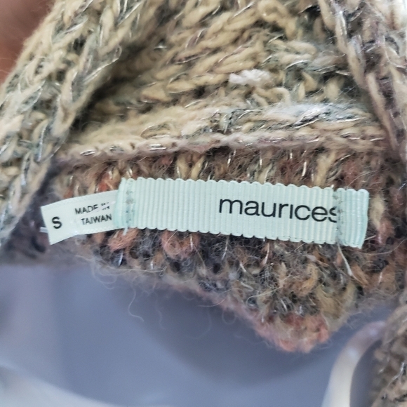 Maurices Sweater Cardigan Striped Earthy Tones Sm - Picture 6 of 7